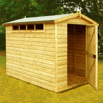 Shire Security 5' 10" x 7' 10" Apex Shed - Premium Dip Treated Shiplap