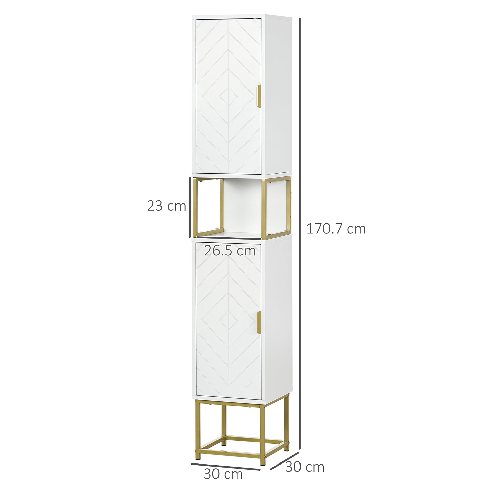 kleankin Narrow Bathroom Storage Cabinet