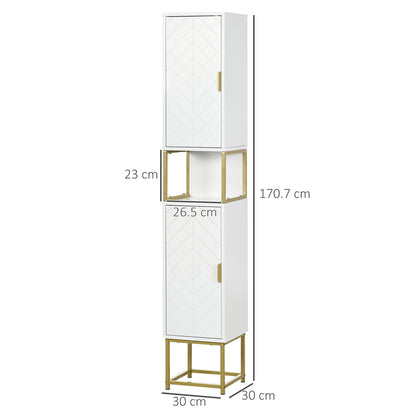 kleankin Narrow Bathroom Storage Cabinet