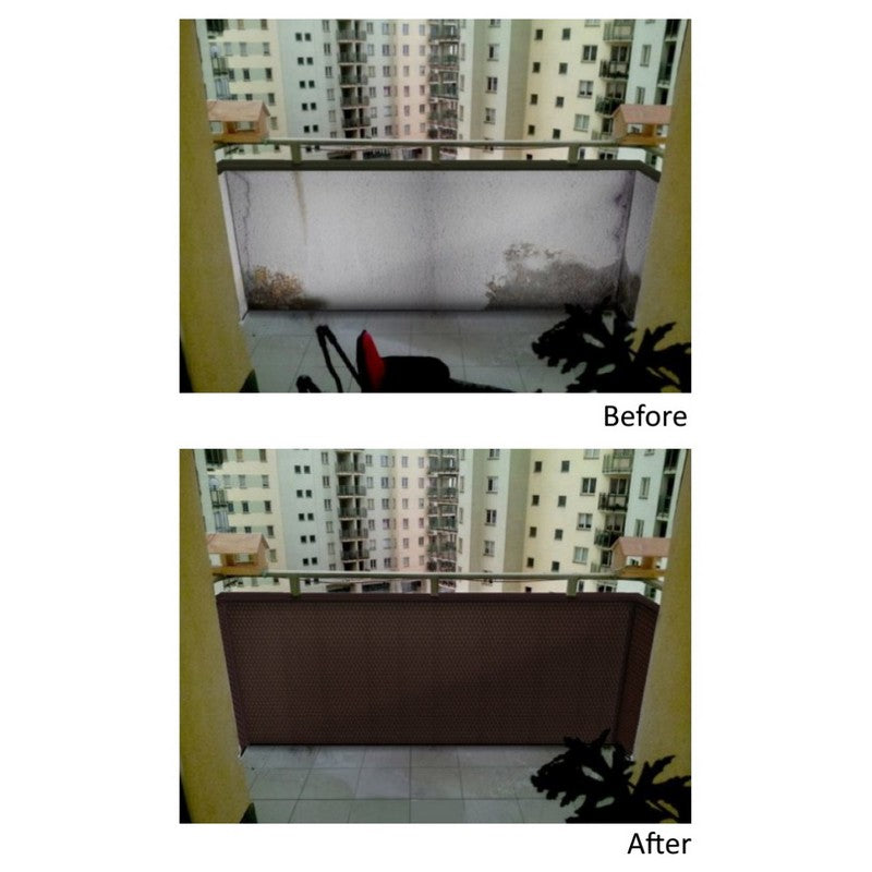 Artificial 1m Wide Brown Privacy Screening by Rattan Art