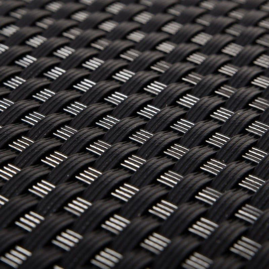 Artificial 1m Wide Black Privacy Screening by Rattan Art