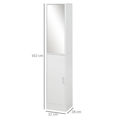 kleankin Tall Mirrored Bathroom Cabinet