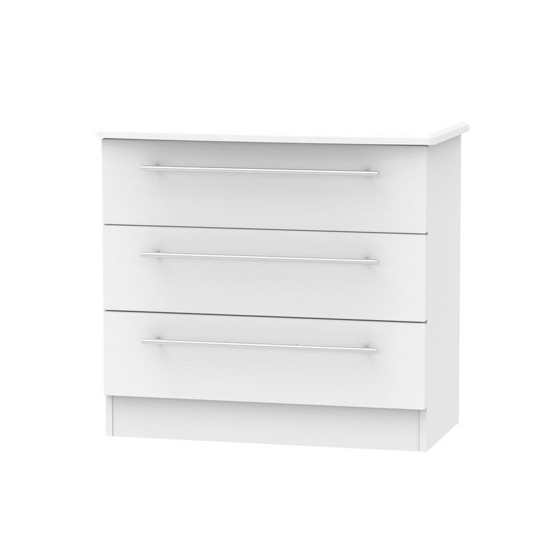 Colby Chest of Drawers Light Grey 3 Drawers