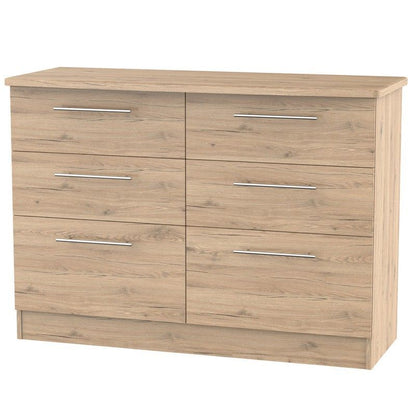 Colby Large Chest of Drawers Natural 6 Drawers