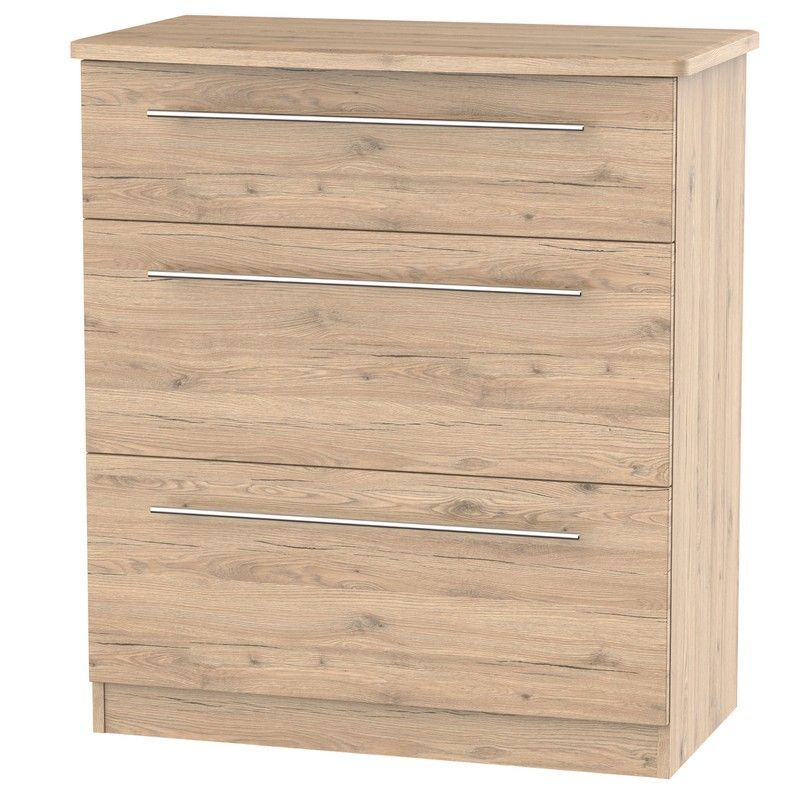 Colby Chest of Drawers Natural 3 Drawers - 88.5cm