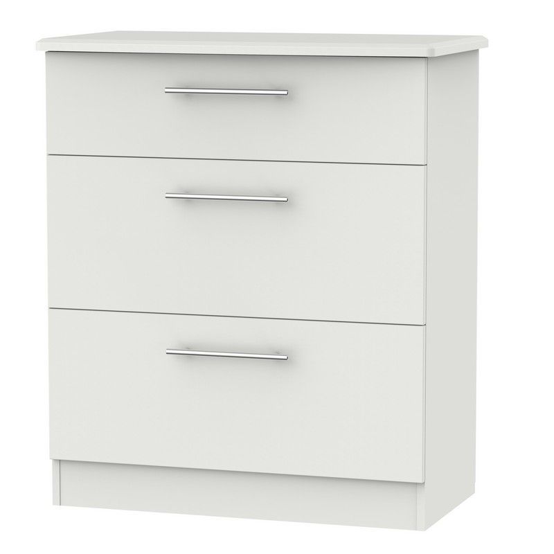 Colby Chest of Drawers Light Grey 3 Drawers