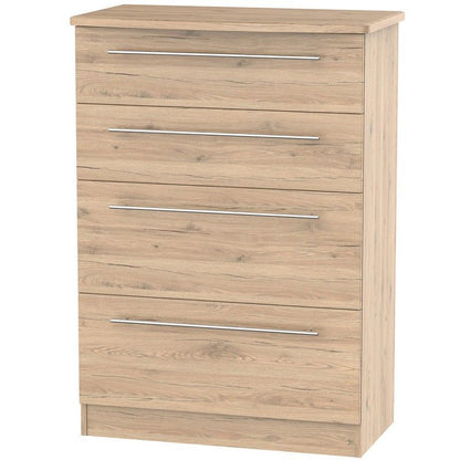 Colby Tall Chest of Drawers Natural 4 Drawers