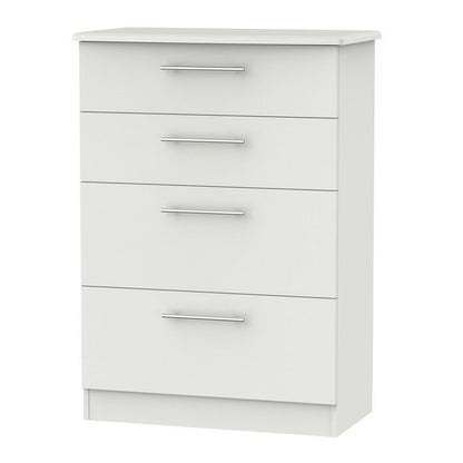 Colby Tall Chest of Drawers Light Grey 4 Drawers