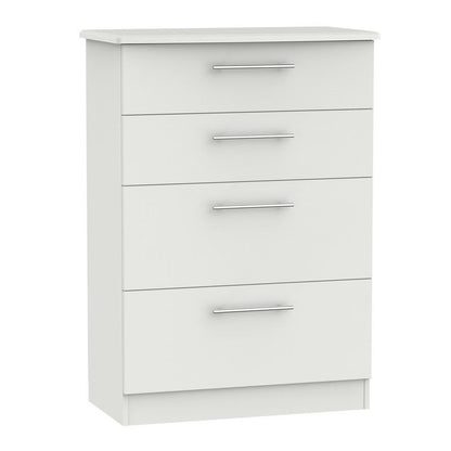 Colby Tall Chest of Drawers Light Grey 4 Drawers