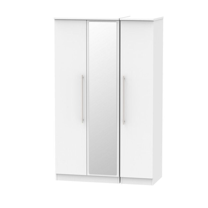 Colby Tall Wardrobe Light Grey 3 Doors