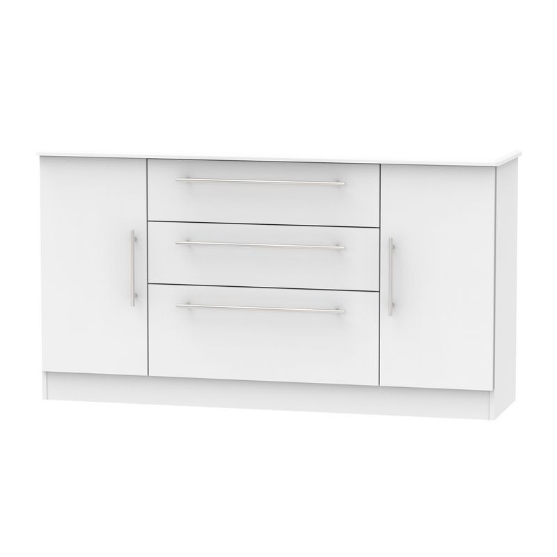 Colby Large Sideboard Grey 2 Doors 3 Drawers