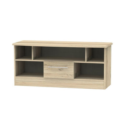 Colby TV Unit Natural 5 Shelves 1 Drawer