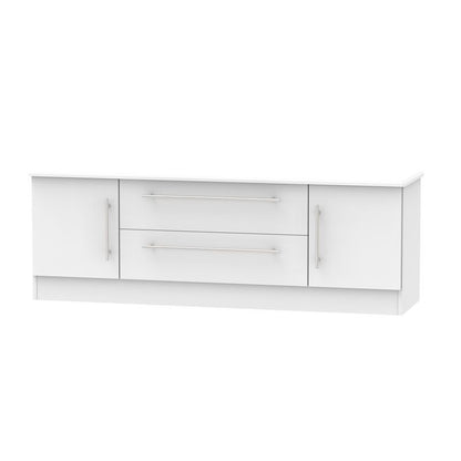 Colby TV Unit Grey 2 Drawers 2 Doors