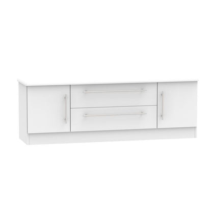 Colby TV Unit Grey 2 Drawers 2 Doors