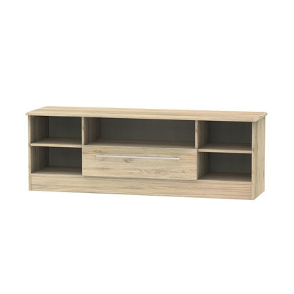 Colby TV Unit Large Natural 5 Shelves 1 Drawer