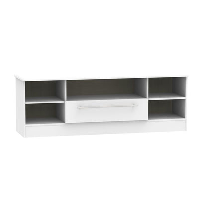 Colby TV Unit Light Grey 5 Shelves 1 Drawer