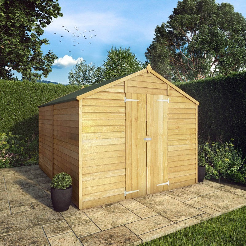 Mercia 9' 11" x 8' 1" Apex Shed - Budget 8mm Cladding Overlap