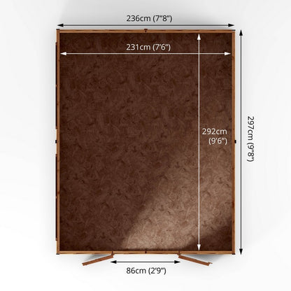 Mercia 9' 11" x 8' 1" Apex Shed - Budget 8mm Cladding Overlap