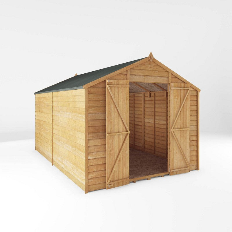 Mercia 11' 8" x 8' Apex Shed - Budget 8mm Cladding Overlap