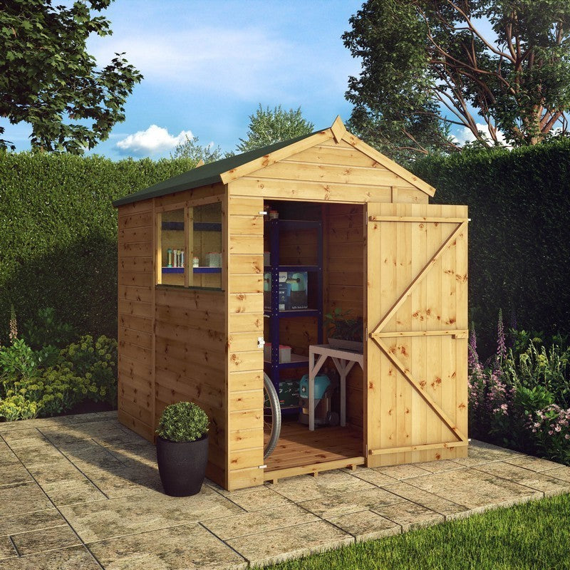 Mercia 4' 9" x 6' 9" Apex Shed - Premium Dip Treated Shiplap