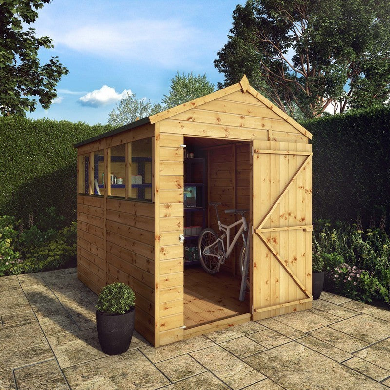 Mercia 5' 8" x 7' 8" Apex Shed - Premium Pressure Treated Shiplap