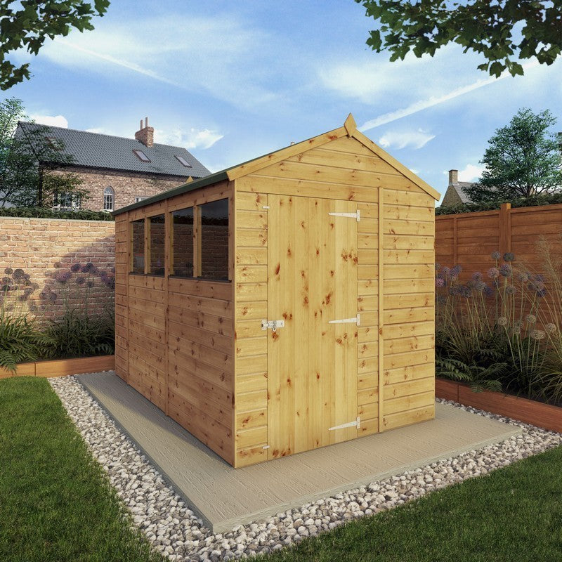 Mercia 5' 8" x 9' 8" Apex Shed - Premium Dip Treated Shiplap