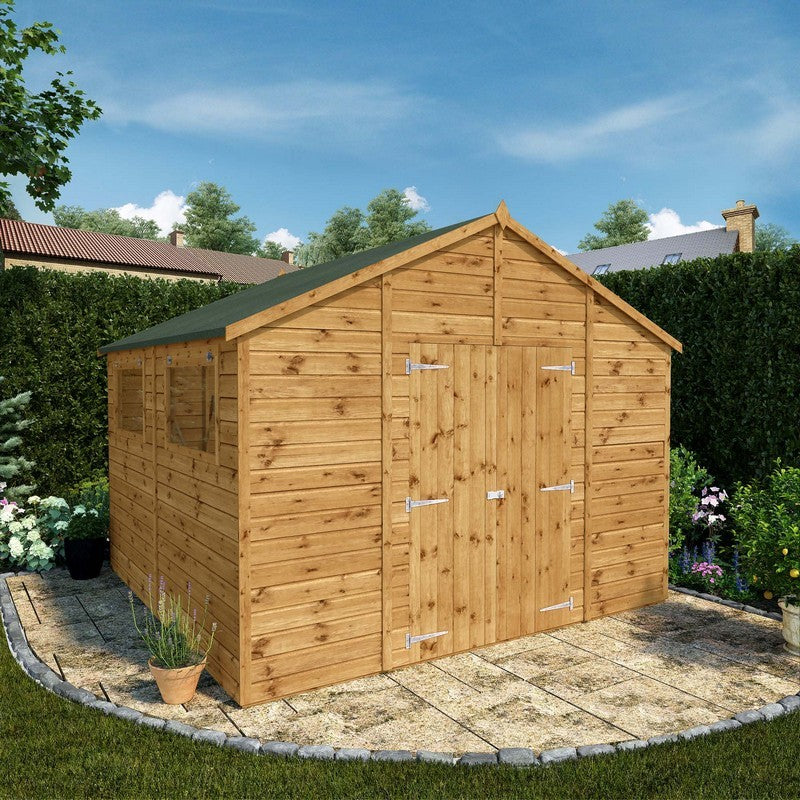 Mercia Premier 10' x 9' 9" Apex Workshop - Premium Pressure Treated Shiplap