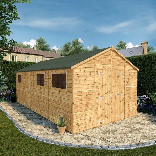 Mercia Premier 9' 8" x 19' 6" Apex Workshop - Premium Pressure Treated Shiplap