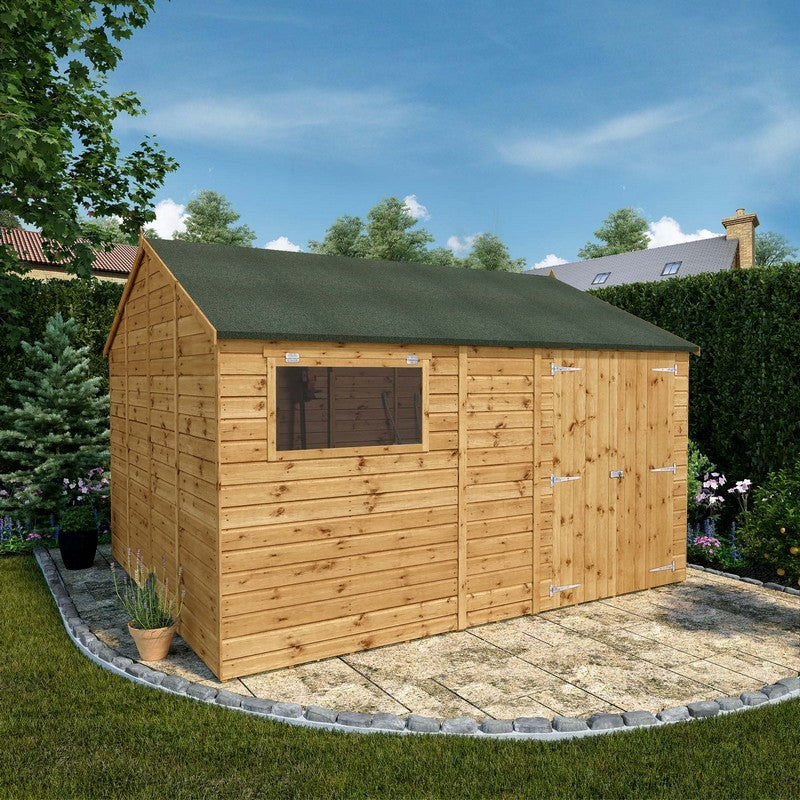 Mercia Premier 11' 8" x 10' Reverse Apex Workshop - Premium Pressure Treated Shiplap