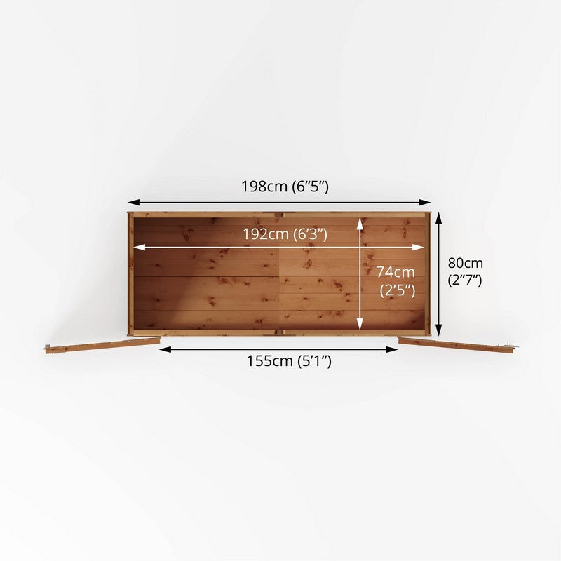 Mercia 6' 5 x 2' 7 Pent Bike Store - Premium Dip Treated Shiplap