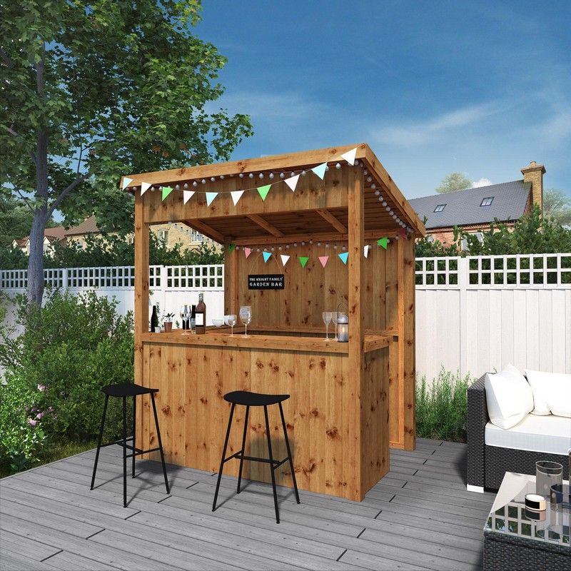 Mercia 6' 5" x 4' 7" Pent Garden Bar - Premium Pressure Treated Tongue & Groove