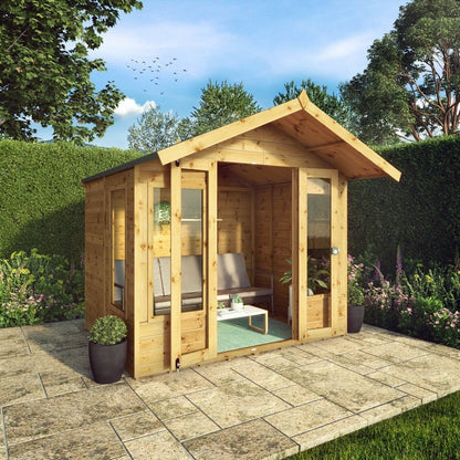 Mercia Sussex 8' x 8' 2 Apex Summerhouse - Classic 12mm Cladding Tongue & Groove