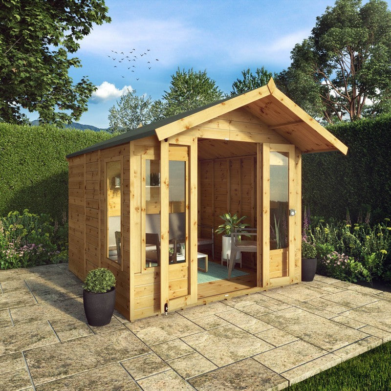 Mercia Sussex 10' x 8' 2 Apex Summerhouse - Classic 12mm Cladding Tongue & Groove