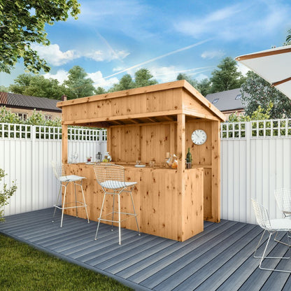 Mercia Premier 4' 8" x 9' 2" Pent Garden Bar - Budget Pressure Treated Tongue & Groove