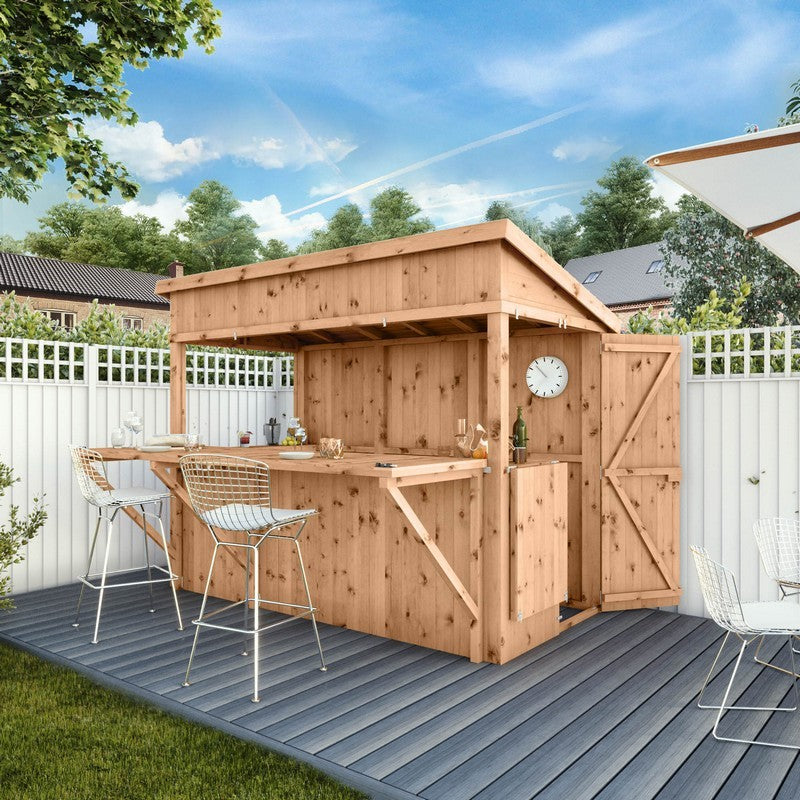 Mercia Premier 4' 8" x 9' 2" Pent Garden Bar - Classic Pressure Treated Tongue & Groove