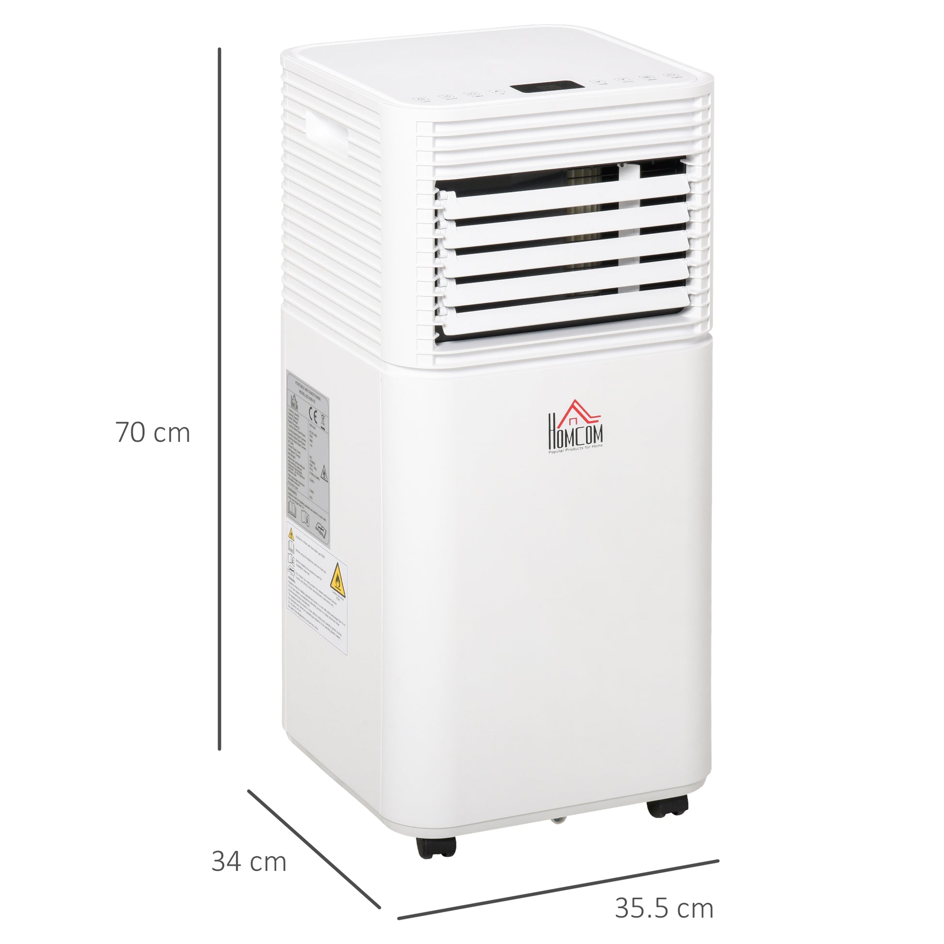 A Rated 9,000 BTU Portable Air Conditioner With Remote & 24 Hour Timer by Homcom