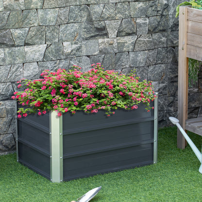 Outsunny Raised Garden Bed Elevated Metal Planter Box for Vegetables