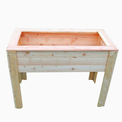 Garden Planter Larch Rectangular Stef by Shire - 80cm