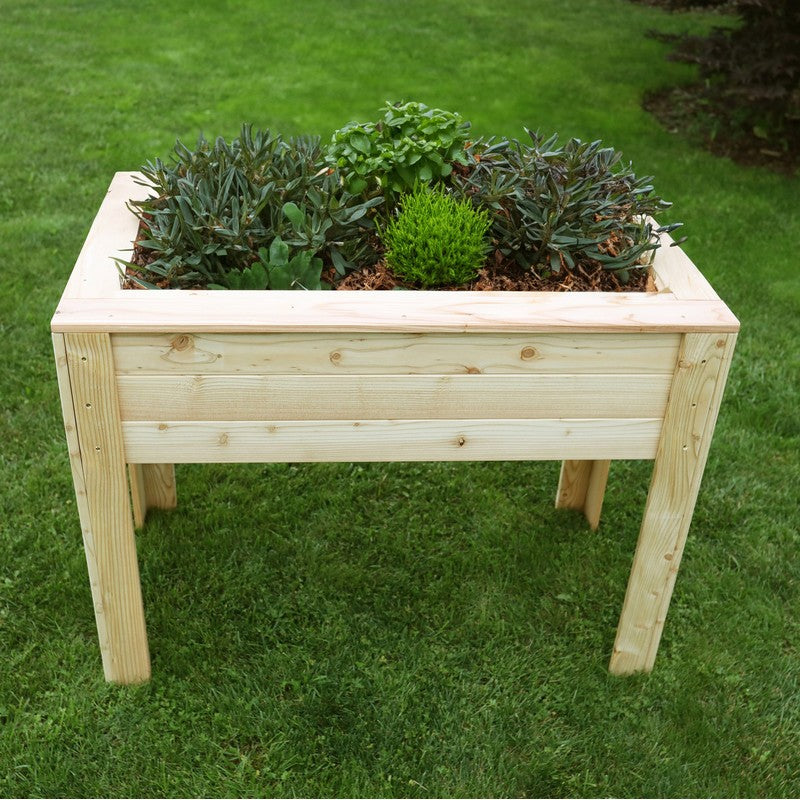 Garden Planter Larch Rectangular Stef by Shire - 80cm