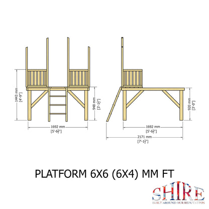 Shire Stork 5' 10" x 5' 11" Apex Children's Playhouse - Premium Dip Treated Shiplap