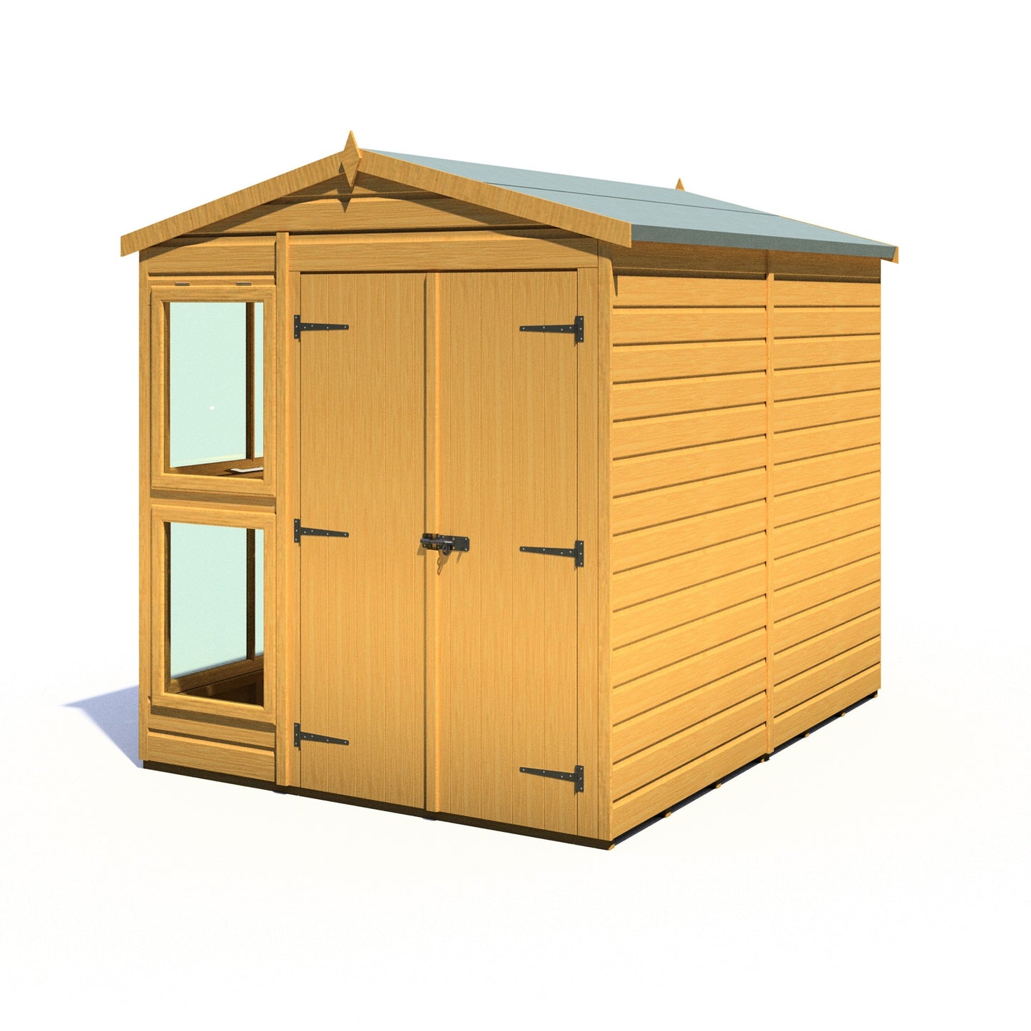 Shire Sun Hut 7' 9" x 6' 1" Apex Potting Shed - Classic Coated Shiplap