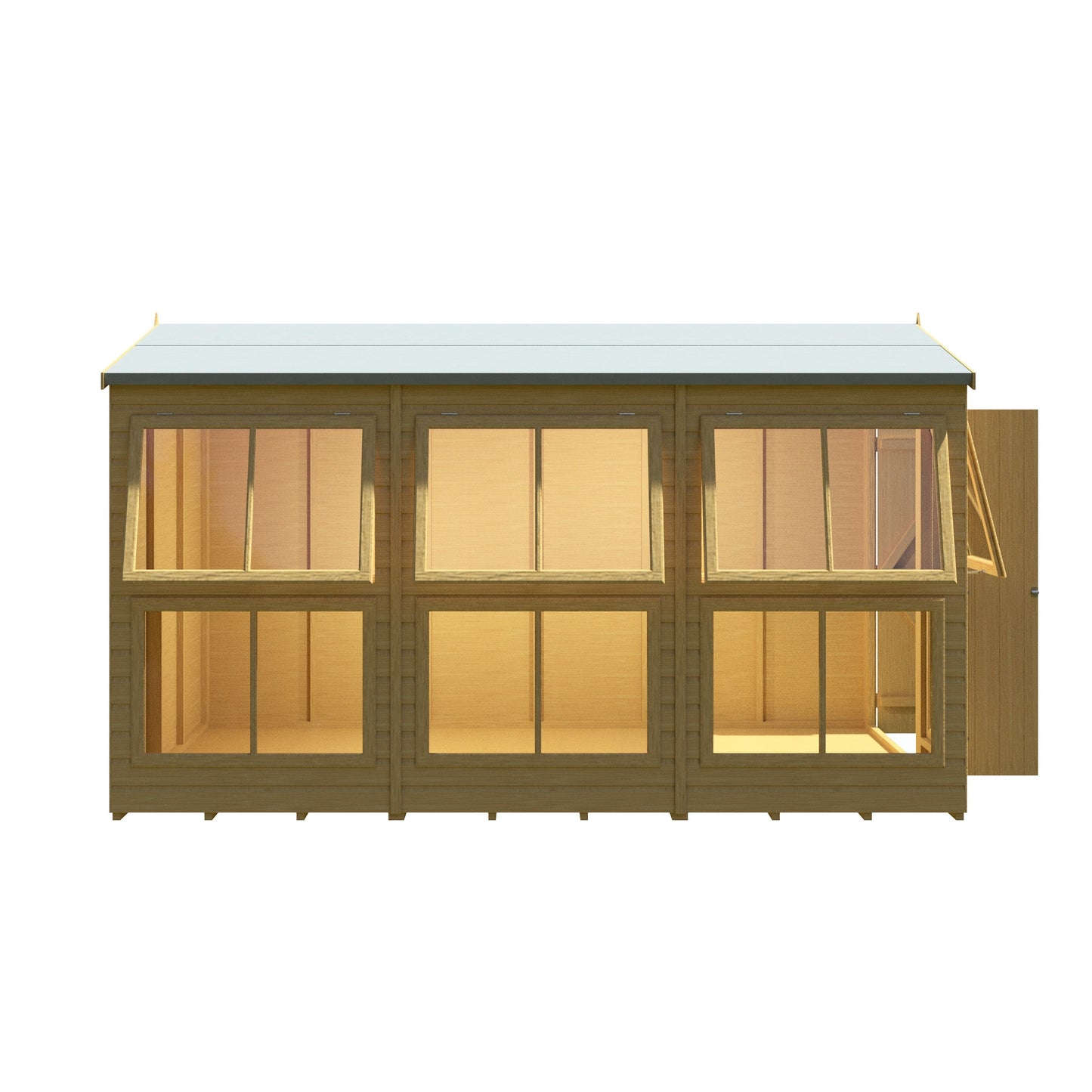 Shire Sun Hut 11' 8" x 6' 1" Apex Potting Shed - Premium Coated Shiplap