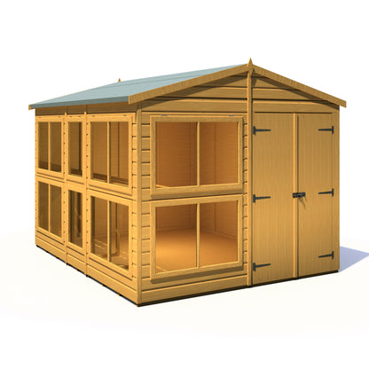 Shire Sun Hut 9' 9" x 8' Apex Potting Shed - Premium Coated Shiplap