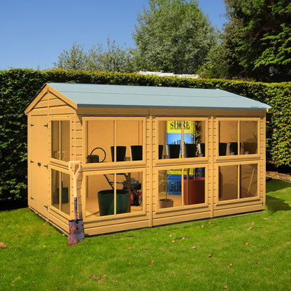 Shire Sun Hut 11' 8" x 8' Apex Potting Shed - Premium Coated Shiplap