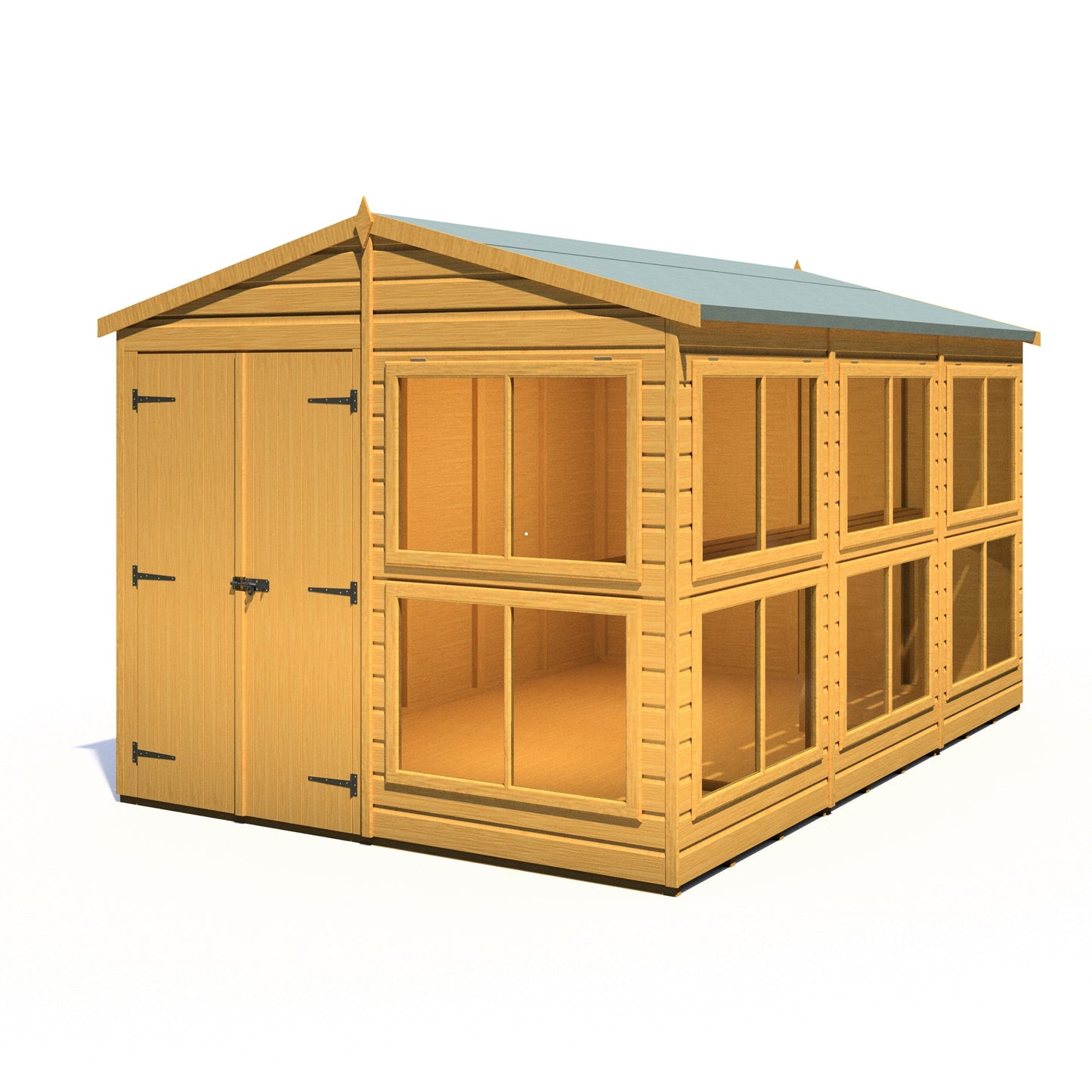 Shire Sun Hut 11' 8" x 8' Apex Potting Shed - Premium Coated Shiplap