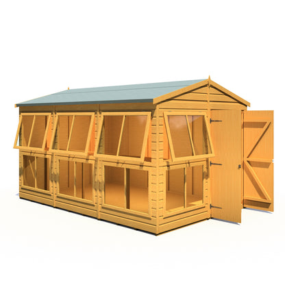 Shire Sun Hut 11' 8" x 8' Apex Potting Shed - Premium Coated Shiplap