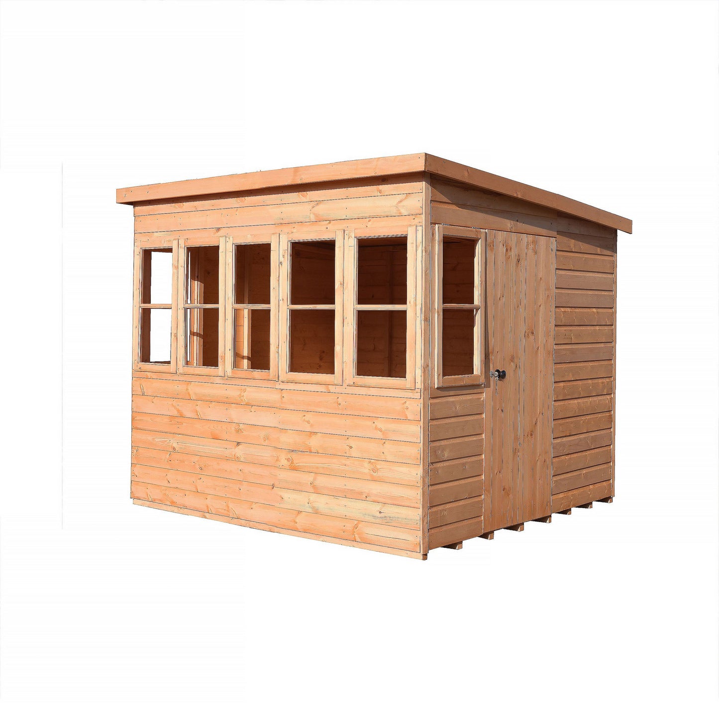 Shire Sun 8' 5" x 6' 5" Pent Potting Shed - Premium Dip Treated Shiplap