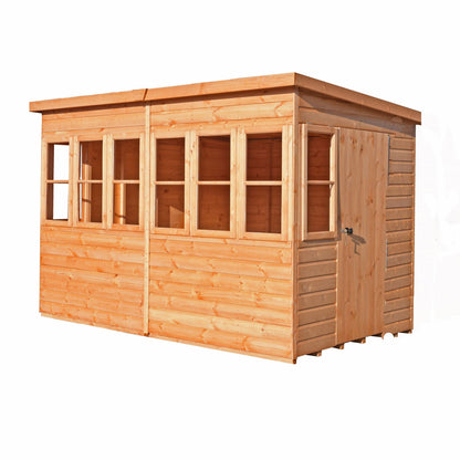 Shire Sun 10' 6" x 6' 4" Pent Potting Shed - Premium Dip Treated Shiplap