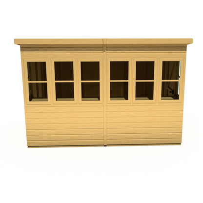 Shire Sun 10' 6" x 6' 4" Pent Potting Shed - Premium Dip Treated Shiplap