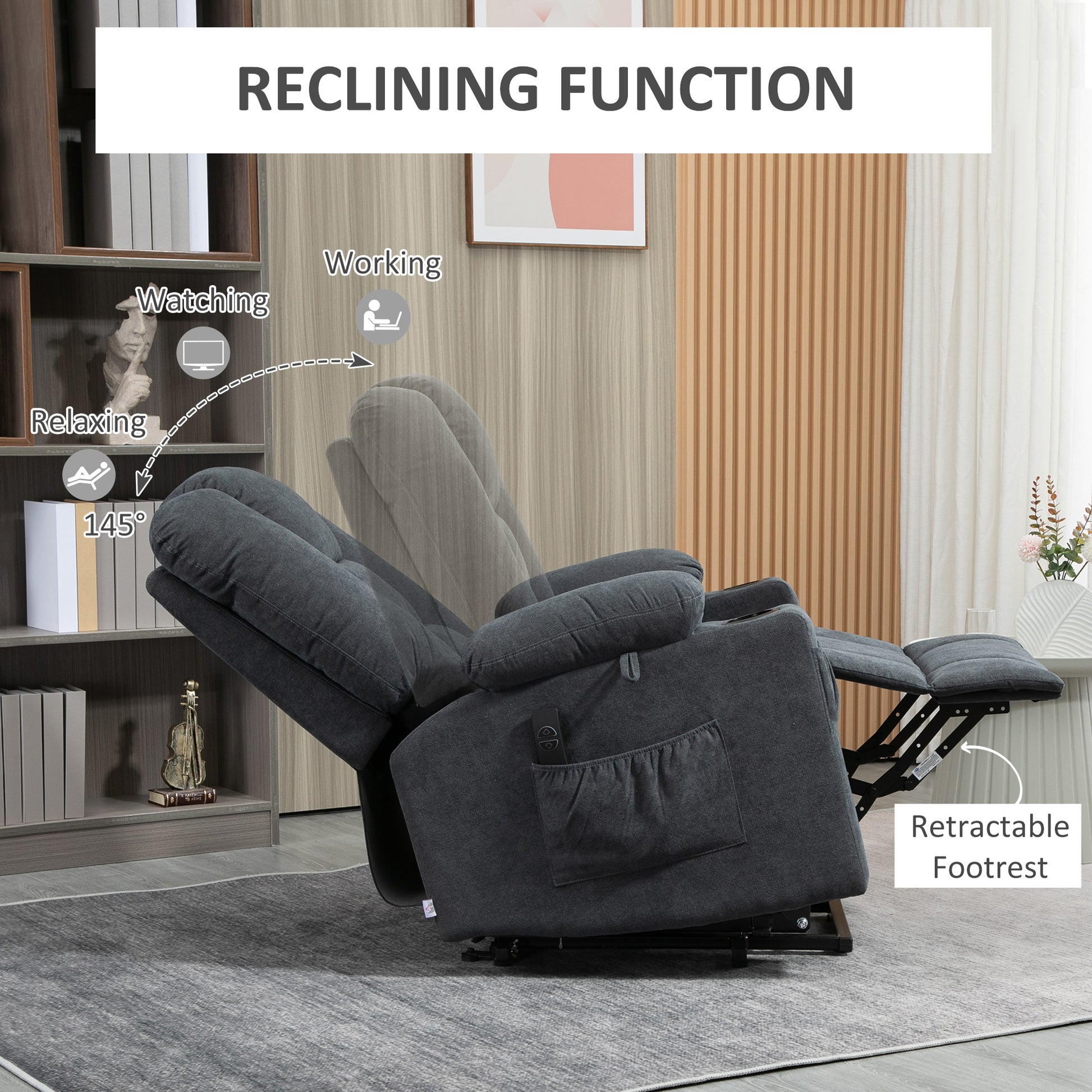 Homcom Oversized Riser and Recliner Chairs for the Elderly